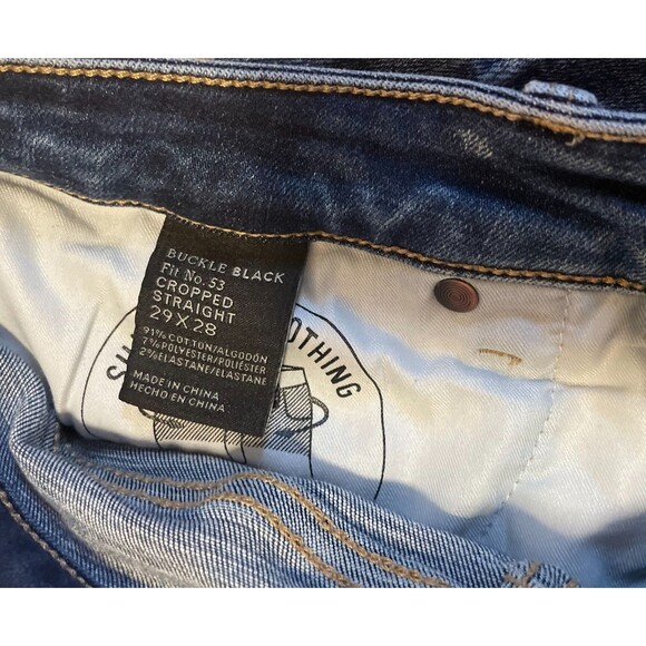 Buckle Black Jeans Women's 29 Fit 53 Distressed Mom Stretch Shaping Smoothing - Picture 3 of 4